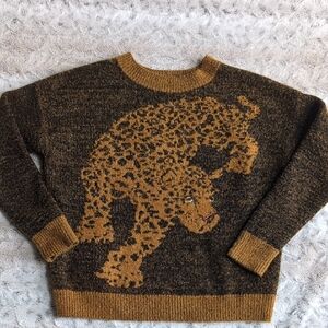 Urban Outfitters Leopard Crew-Neck Sweater